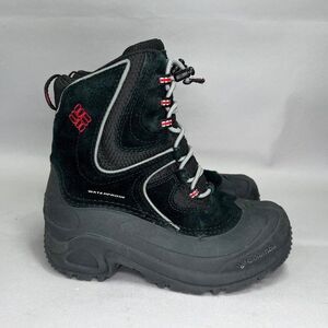 Columbia Winter Boots Boy's Size 1 Black Waterproof 100g Insulated Outdoor Snow